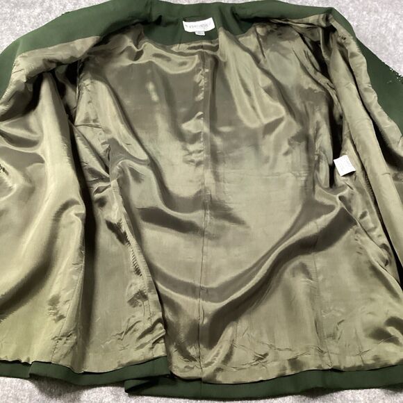 John Meyer Of Norwich Oversized Jacket Green Embroidery Beaded Embellish VTG 22W - Picture 14 of 15